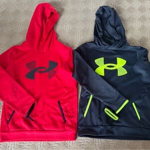 Youth MED Under Armour Kids' Red and Black Hoodie & Black w/Neon Accents